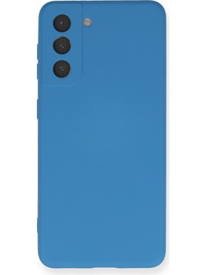 Bilişim Aksesuar  Samsung Galaxy S21 Kılıf Nano Içi Kadife  Silikon - Mavi