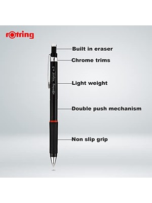 Rotring Rapid Mekanik Kurşun Kalem, Siyah, 0.5 mm