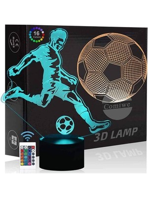 Haitun Futbol 3D Illusion Gece Lambası (Yurt Dışından)