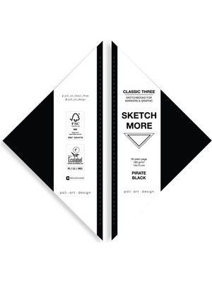 Poli Art Design Üçgen Eskiz Defteri Marker ve Grafik Için Triangle Sketchbook