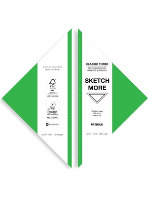 Poli Art Design Üçgen Eskiz Defteri Marker ve Grafik Için Triangle Sketchbook