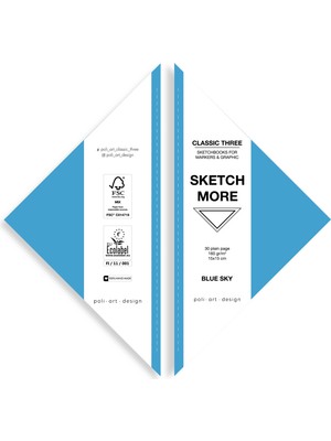 Poli Art Design Üçgen Eskiz Defteri Marker ve Grafik Için Triangle Sketchbook