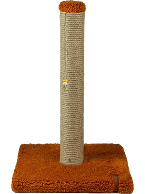 Pugalo 52CM Lüx Tırmalama Tahtası Catnipli Jüt Tırmalama Minder Yüzey Turuncu