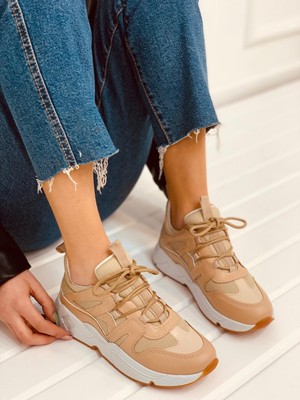 Nude Deri (Travis) Kadın Sneakers