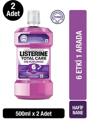 Listerine Total Care Diş Koruması Ağız Bakım Suyu 500 ml x2