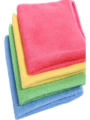 Eyüpoğlu Mikrofiber Temizlik Bezi 4 Adet + Oto Araba Yıkama Süngeri 1 Adet