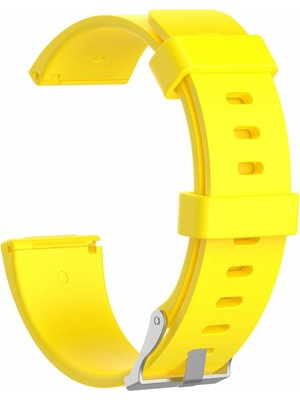Markacase Fitbit Versa 2 - Versa Lite Small Beden(S Sıze) Için Silikon Kordon Kayış Sarı