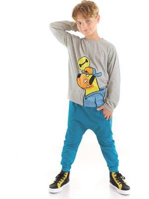 Denokids Kemik Köpek Erkek Çocuk T-Shirt Pantolon Takım
