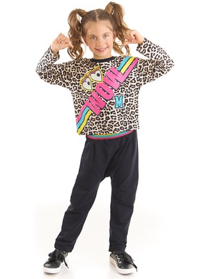 MSHB&G Wow Leopar Kız Çocuk T-Shirt Pantolon Takım