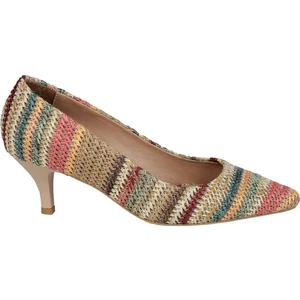 Çok Renkli Kısa Topuklu Stiletto Ayakkabı - Candy