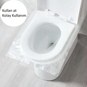 3 Adet/paket Taşınabilir Tek Kullanımlık Tuvalet Koltuğu Su Geçirmez Tuvalet Klozet Kapağı Kamp