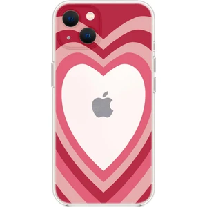 iPhone 13 Kalp Desenli Şeffaf Kılıf
