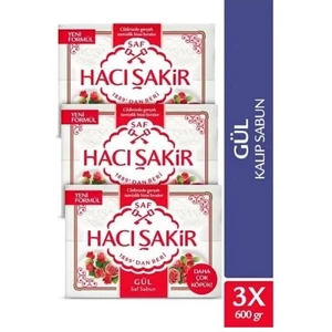 Hacı Şakir Gül Saf Sabun 4 Lü x 3 Adet