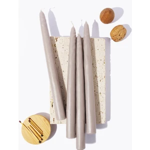 Gizemli Home 4 Lü Set Açık Vizon Şamdan Mumu