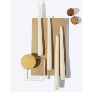 Gizemli Home 4 Lü Set Krem Şamdan Mumu