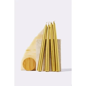 Gizemli Home 4 Lü Altın Yaldız Gold Şamdan Mumu