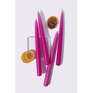 Gizemli Home 4 Lü Set Fuşya Şamdan Mumu
