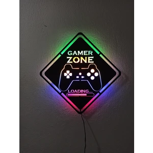 Gamer Zone LED Işıklı Duvar Tablosu