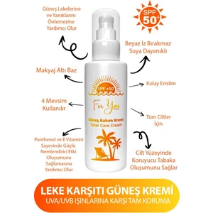 For You Gold Leke Karşıtı ve Güneş Koruyucu Yüz Kremi 100ML-SPF50+
