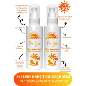 For You Gold Leke Karşıtı ve Güneş Koruyucu Krem 100ML-SPF50 (2 Adet)