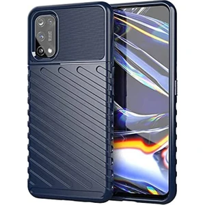 Realme 7 Pro Thunder Serisi Darbeye Dayanıklı Silikon Kılıf - Mavi