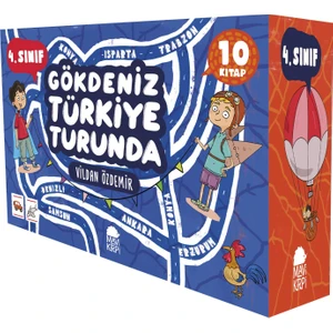 Gökdeniz Türkiye Turunda 4. Sınıf Seti - (10 Kitap) - Vildan Özdemir