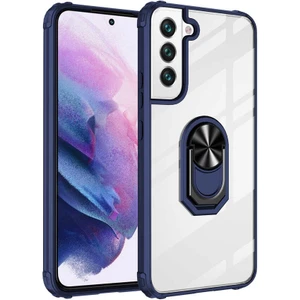 Tekno Grup Samsung Galaxy S22 Kılıf Korumalı Yüzüklü Standlı Mola Kapak + Cam Ekran Koruyucu