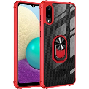 Tekno Grup Samsung Galaxy A02 Kılıf Korumalı Yüzüklü Standlı Mola Kapak + Nano Ekran Koruyucu
