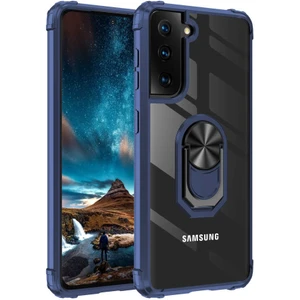 Tekno Grup Samsung Galaxy S21 Fe Kılıf Korumalı Yüzüklü Standlı Mola Kapak + Nano Ekran Koruyucu