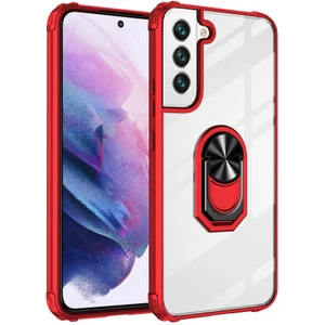 Tekno Grup Samsung Galaxy S22 Kılıf Korumalı Yüzüklü Standlı Mola Kapak + Nano Ekran Koruyucu