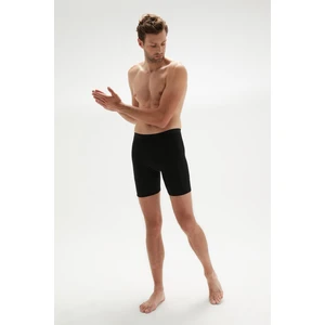 Erdem Siyah Erkek Süper İnce Doğal Bambu Uzun Boxer 1013