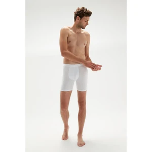 Erdem Beyaz Erkek Süper İnce Doğal Bambu Uzun Boxer 1013