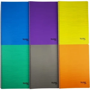 A4 Pastel Spiralli Plastik Kapak 80 Sayfa Çizgili Defter 60-337