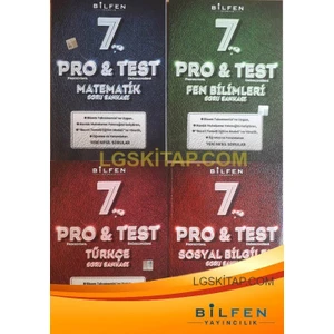 Bilfen Yayınları 7. Sınıf Pro&Test 4'lü Yeni Nesil Soru Bankası Seti