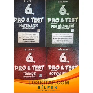 Bilfen Yayınları 6. Sınıf Pro&Test 4'lü Yeni Nesil Soru Bankası Seti