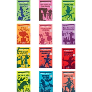 Robin Hood - Beyaz Diş - Don Kişot - Peter Pan - Yalnız Efe - 12 Kitap Tatil Seti