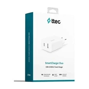 2SCS24B Ttec Smartcharger Duo Pd 32W Seyahat Hızlı Şarj Aletı Usb-C+Us