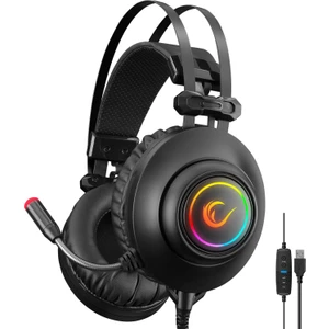 Rm-K1 Pulsar Siyah USB 7,1 Version Rgb Işık Efektli Oyuncu Mikrofonlu Kulaklık