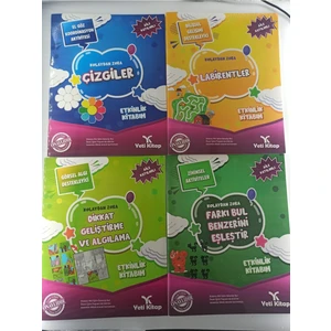 4-6 Yaş Dikkat Geliştirme Kolaydan Zora Etkinlikler Setim (4 Kitap)