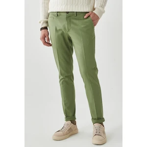 ALTINYILDIZ CLASSICS Erkek Yeşil Slim Fit Dar Kesim Armürlü Yan Cep Casual Pantolon