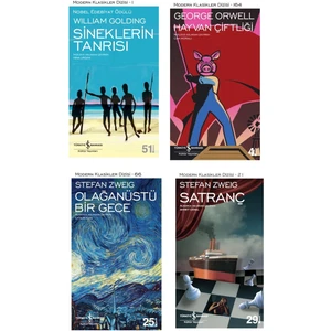 Olağanüstü Bir Gece - Sineklerin Tanrısı - Hayvan Çiftliği - Satranç - 4 Kitap Tatil Seti