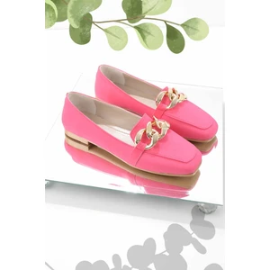 Mat Fuşya Saten  Kadın Loafer Ayakkabı K01641165938