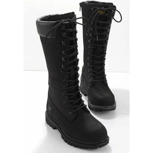 Black Leather Kadın Bot & Bootie CAT0111121401