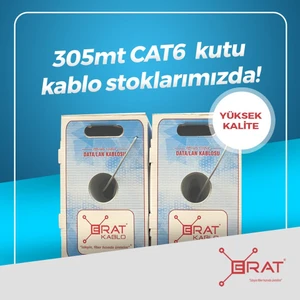 EDC-250C6ULHG-305 305 mt U/utp Cat6 LS0H - Helojen Free Gri 250MHZ 23AWG %100 Bakır