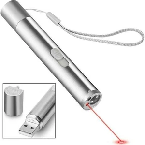 3 1 Şarj Edilebilir USB Powered Cat Lazer Pointer Oyuncaklar Kediler Eğitim El Feneri