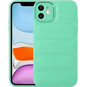 Case 4U Apple iPhone 11 Kılıf Kamera Korumalı Parlak Airbag Galya Kapak Su Yeşili