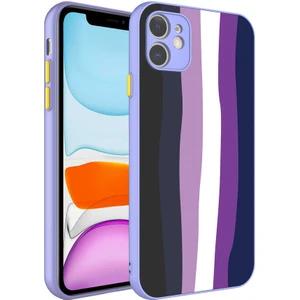 Case 4U Apple iPhone 11 Kılıf Kamera Korumalı Renkli Temperli X-Cam Kapak NO2 Renkli