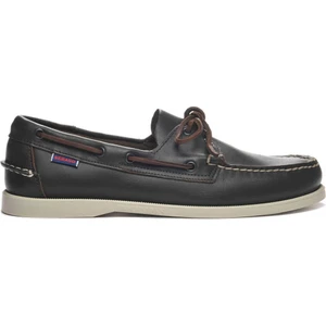 Erkekler için Sebago Docksides Portland Deri Ayakkabı Düz Tabanlı Kaymaz Kauçuk Taban ile Tasarlandı