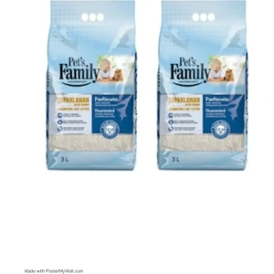 Pets Family Kedi Kumu Kalın Taneli 5 lt x 2