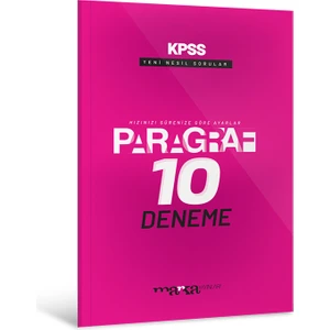 Marka Yayınları KPSS Paragraf Yeni Nesil 10 Deneme
